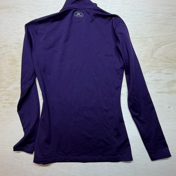 Under Armour Cold Gear Mock Turtleneck Shirt Women’s Medium Purple Compression - Picture 6 of 7